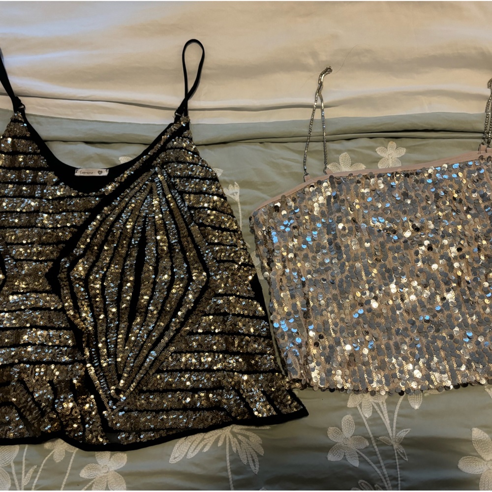 Two Glittery sequined tops for the price of one :)